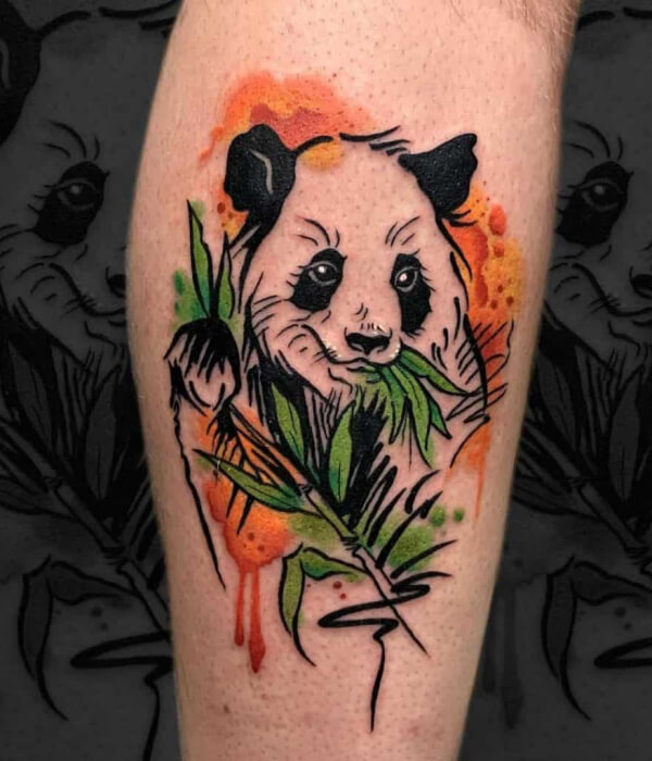 Panda tattoo for male