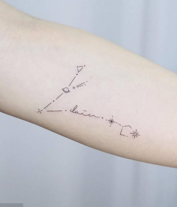 Pisces constellation tattoo