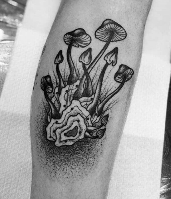 Psychedelic Mushroom Tattoo Design