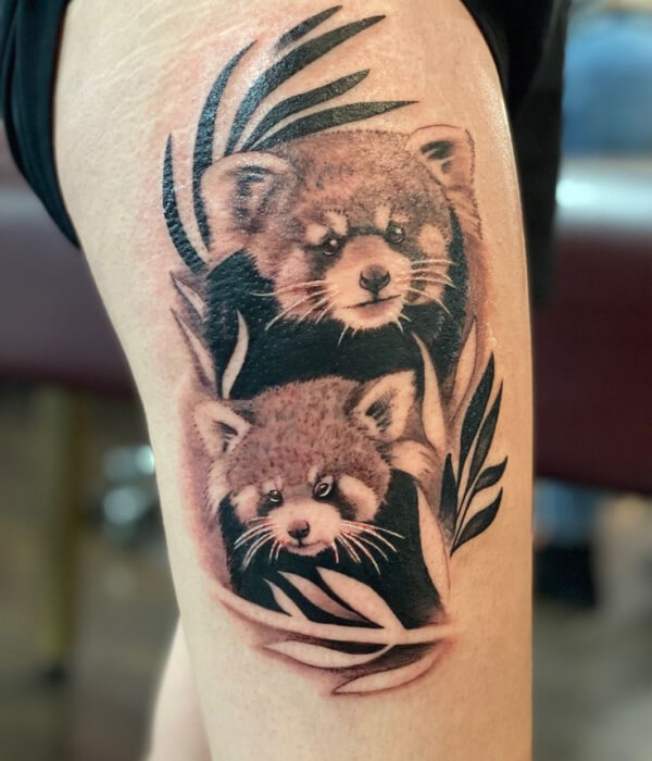 Red panda tattoo