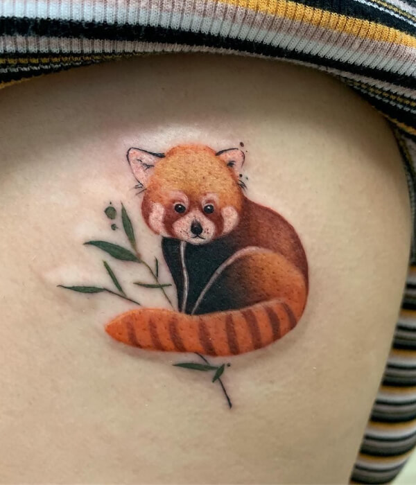Red panda tattoo