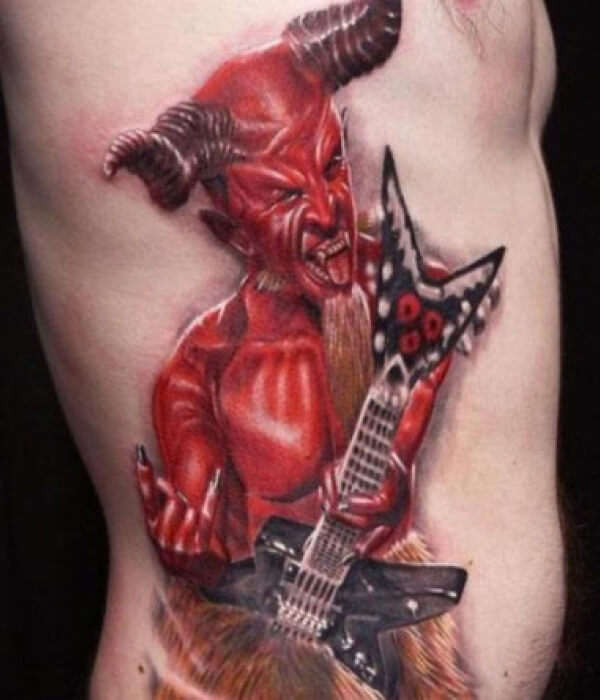 Rockstar devil tattoo