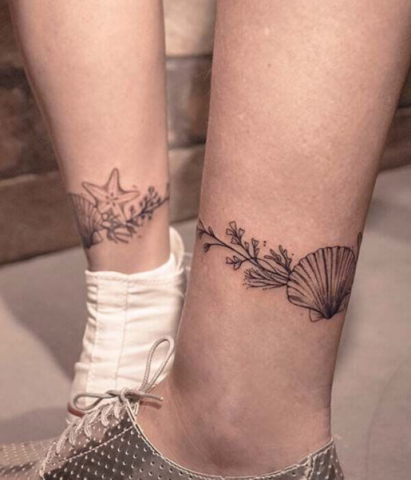Seashell sister tattoos