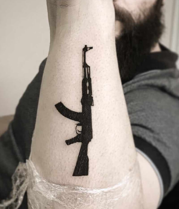 Simple AK 47 tattoo
