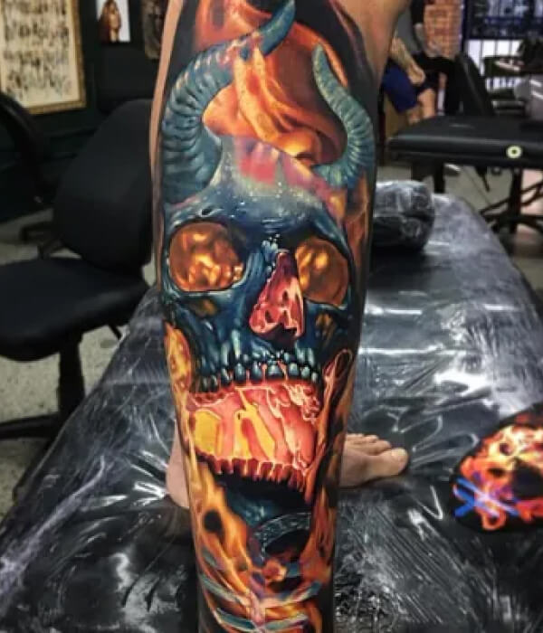 Skull devil tattoos