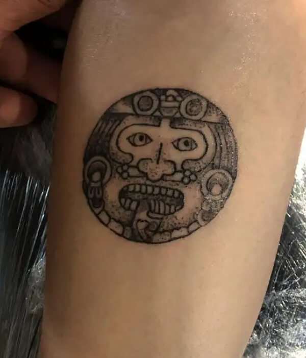 Small Aztec tattoo