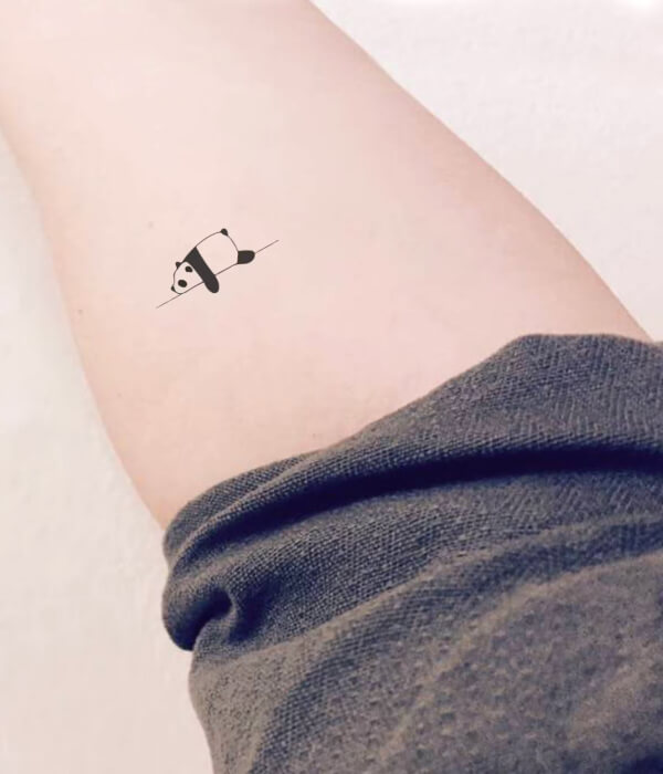 Small panda tattoo