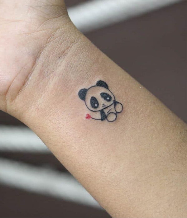 Small panda tattoo