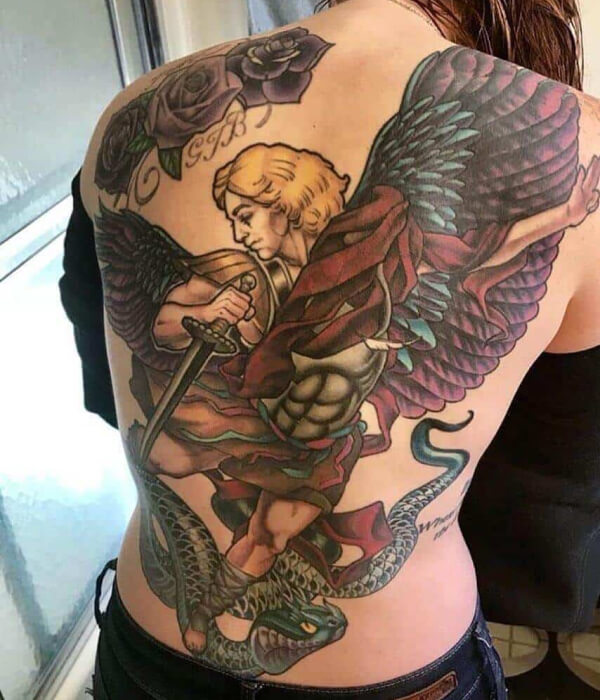 The combat devil tattoo