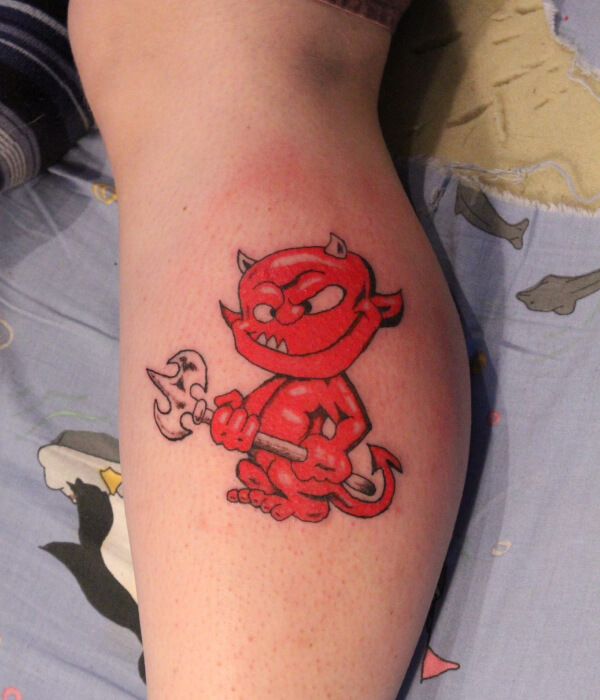 The devils caricature tattoo