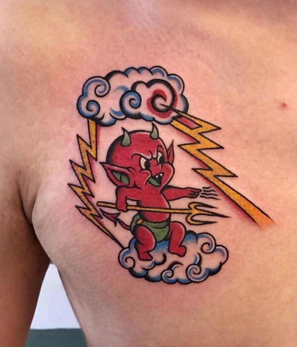 The devils caricature tattoo