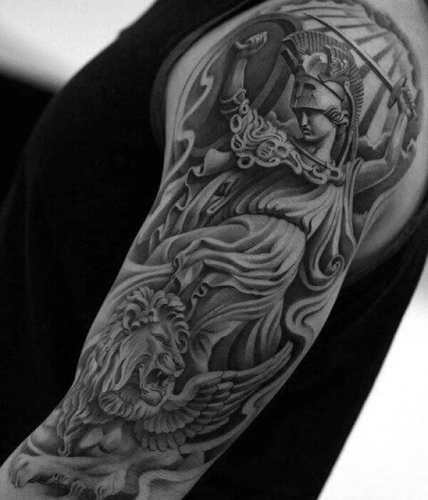 The water goddess shoulder tattoo