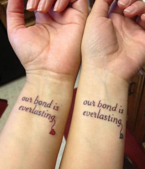 Unique quotes sister tattoos
