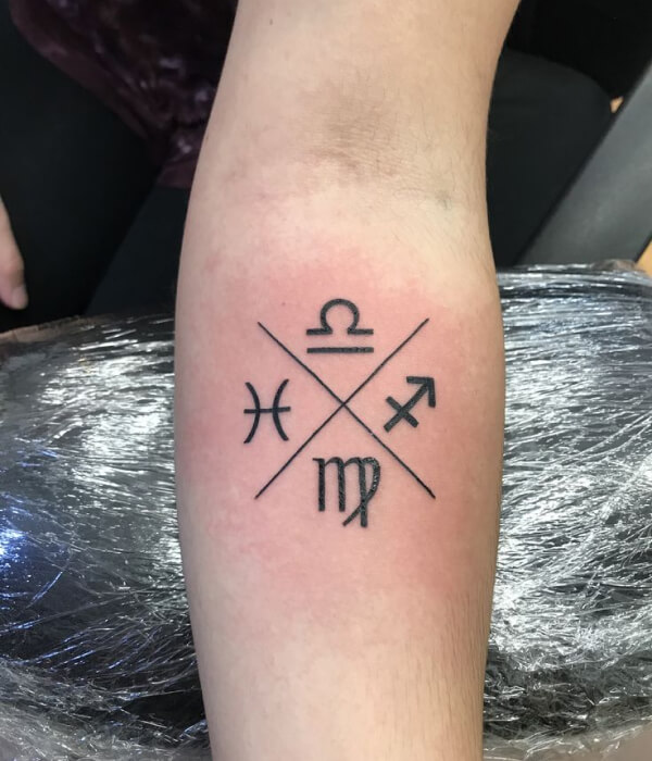 Zodiac sign sister tattoo