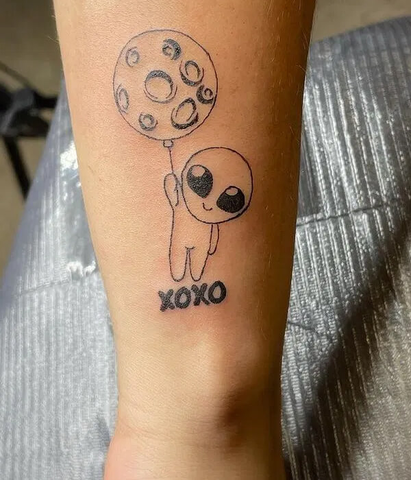 Baby alien tattoo