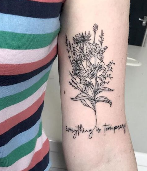 Beautiful plant quotes tattoo