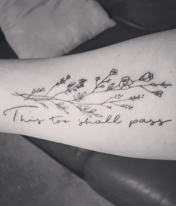 Beautiful plant quotes tattoo