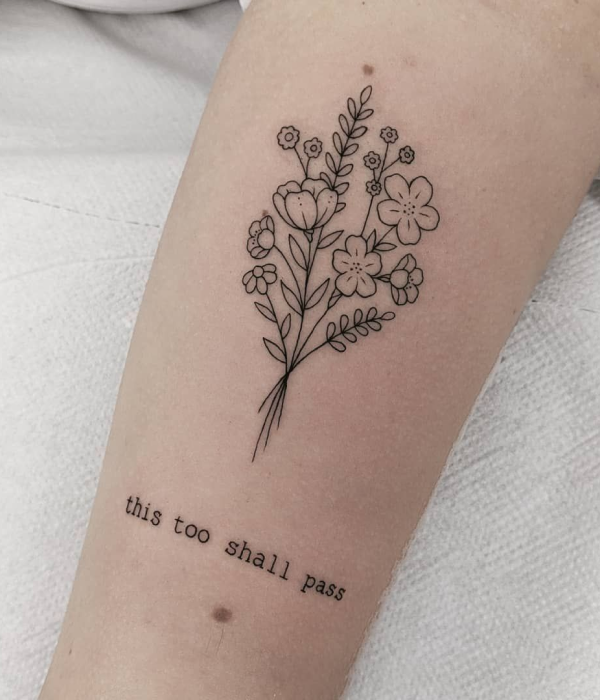 Beautiful plant quotes tattoo