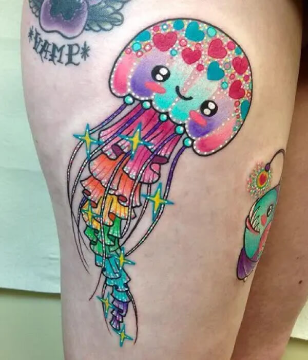 Fun jellyfish tattoo