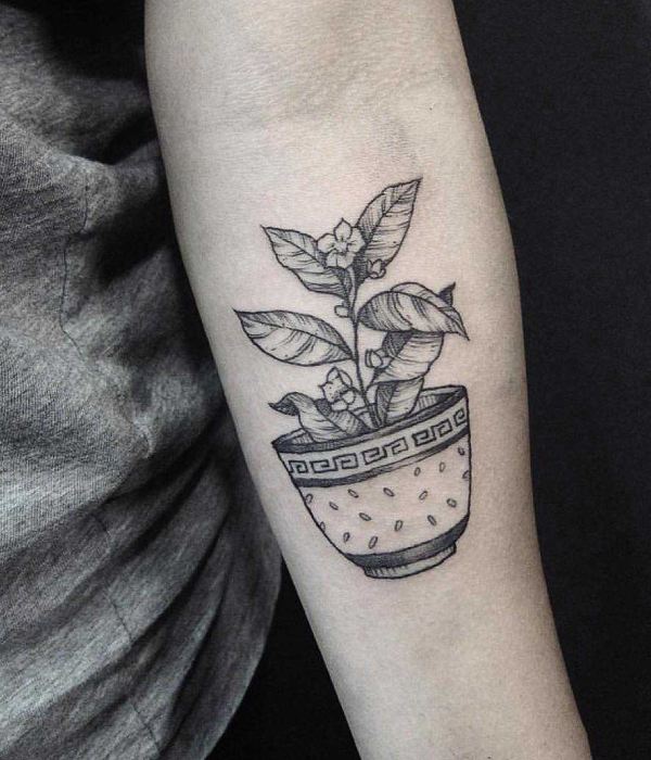 Indoor plant tattoo