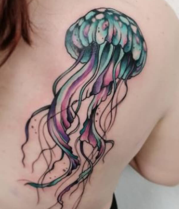 Jellyfish Tattoo with Snake