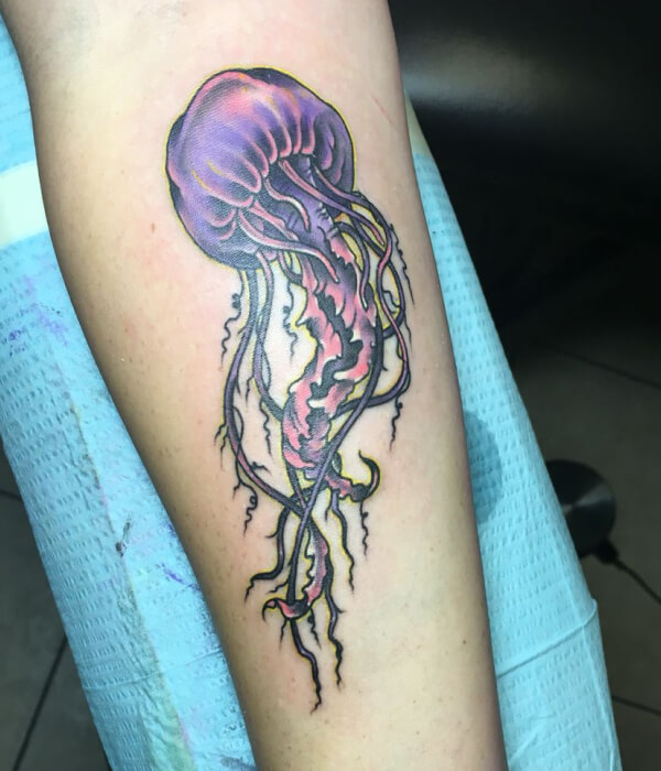 Jellyfish Tattoo with Snake