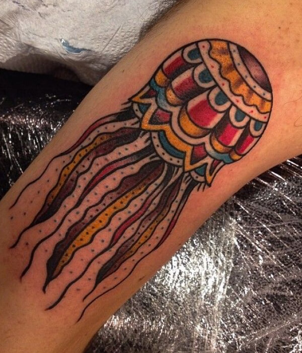 Jellyfish tattoo traditional