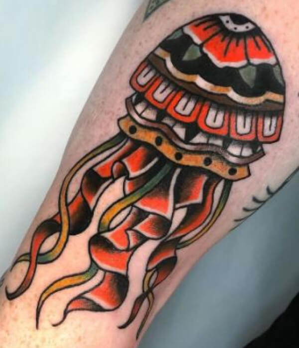 Jellyfish tattoo traditional
