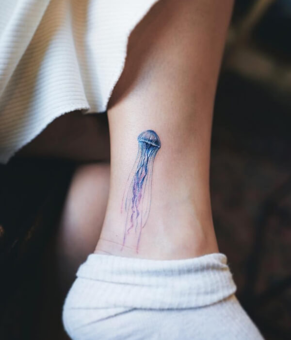 Minimalistic Jellyfish Tattoo