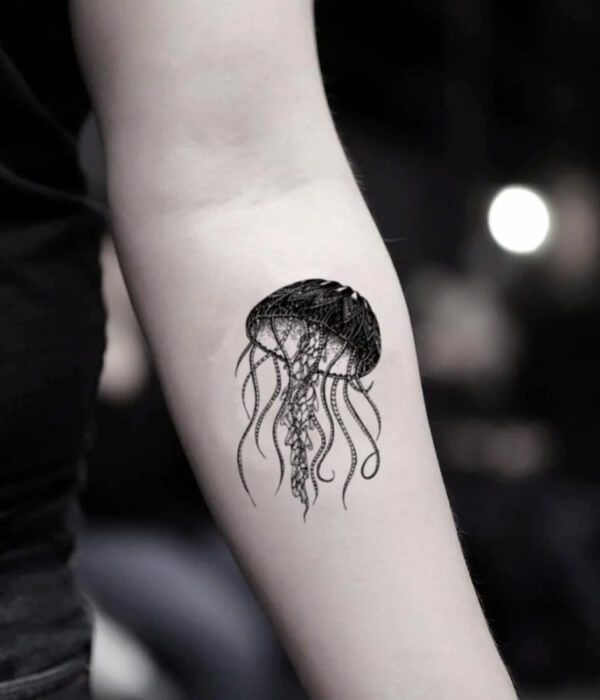 Minimalistic Jellyfish Tattoo