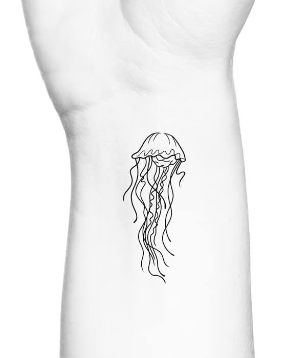 Minimalistic Jellyfish Tattoo