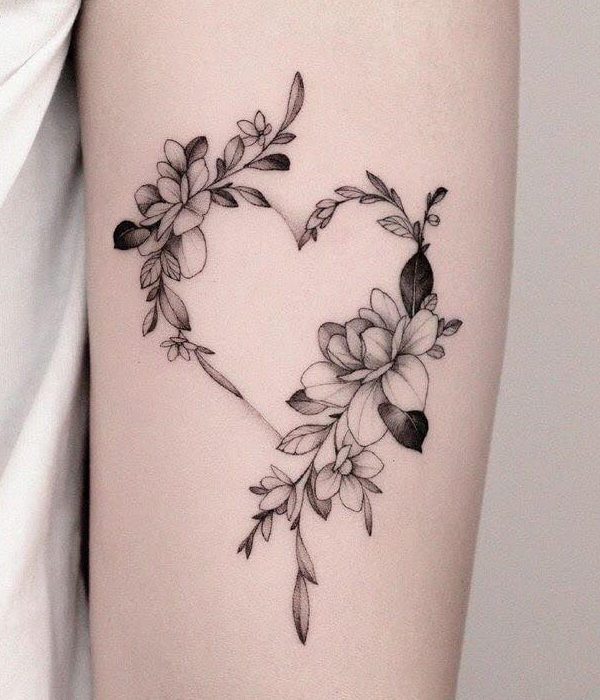 Plant with a heart tattoo