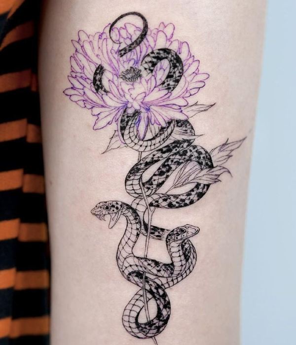 Plant with a snake tattoo