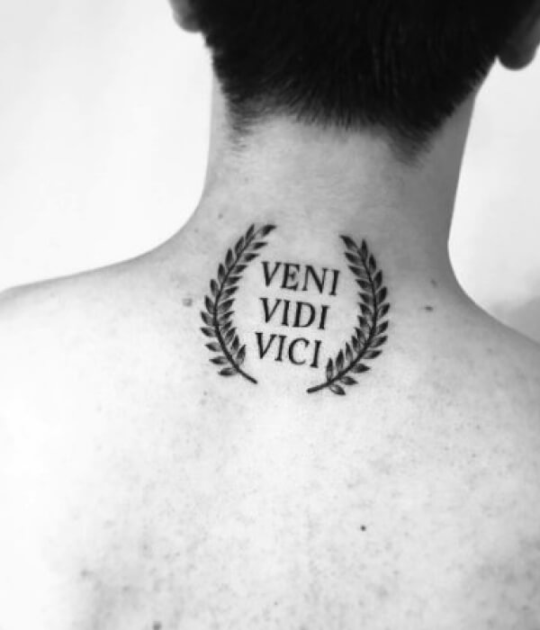 Veni Vidi Vici on the back