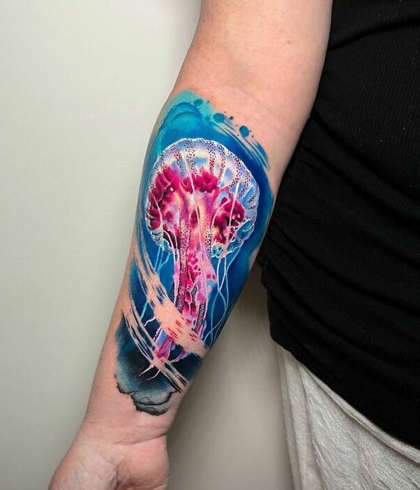 Tiny Jellyfish Tattoo Idea