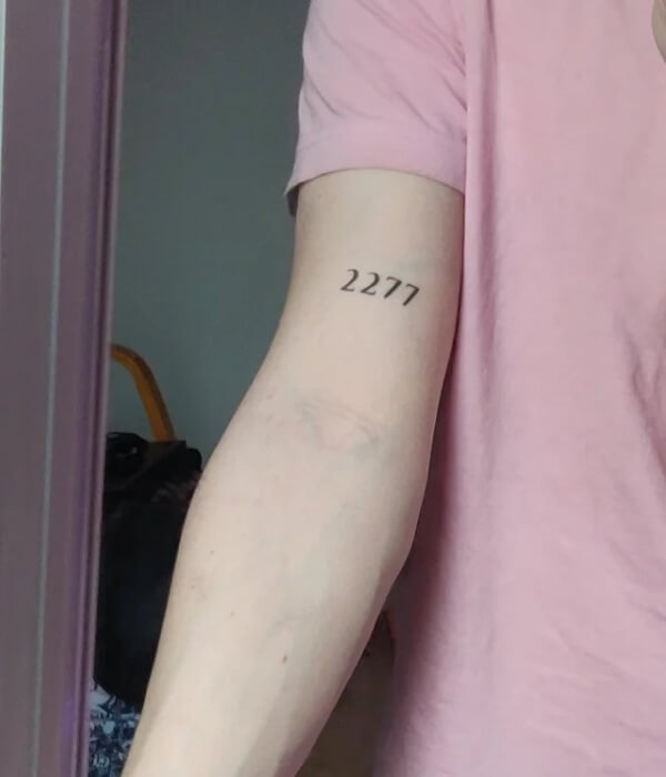 2277 angel number tattoo