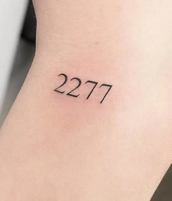 2277 angel number tattoo
