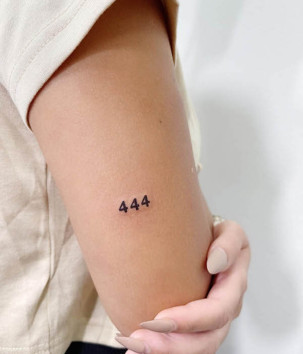 444 angel number tattoo