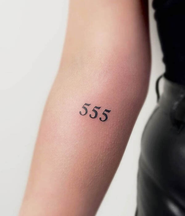 555 angel number tattoo