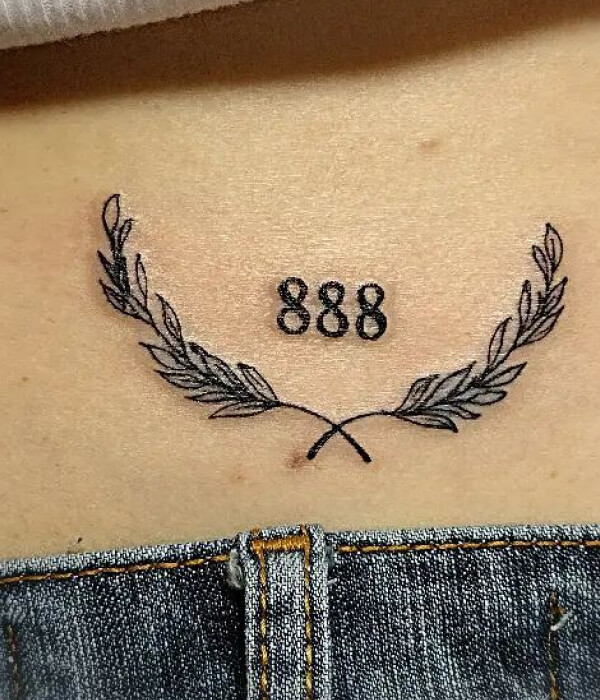 888 angel number tattoo