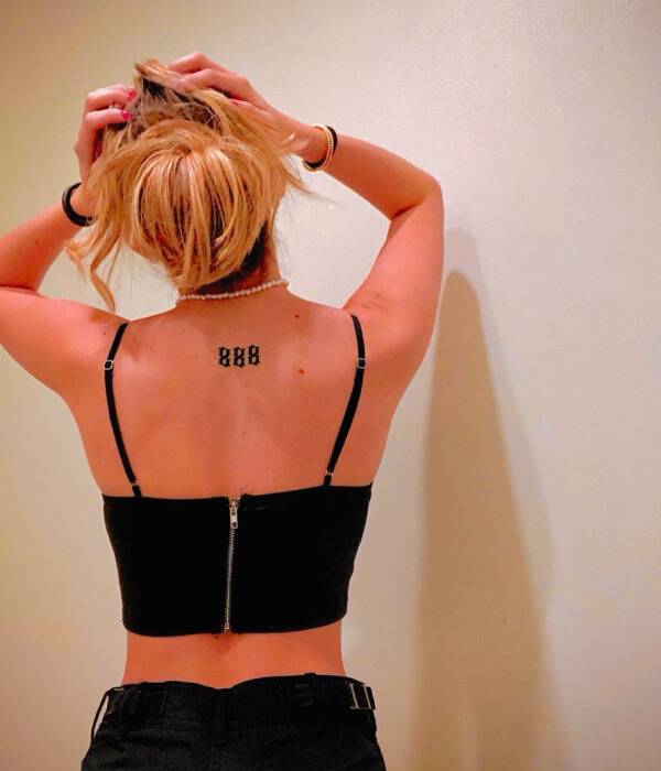 888 angel number tattoo