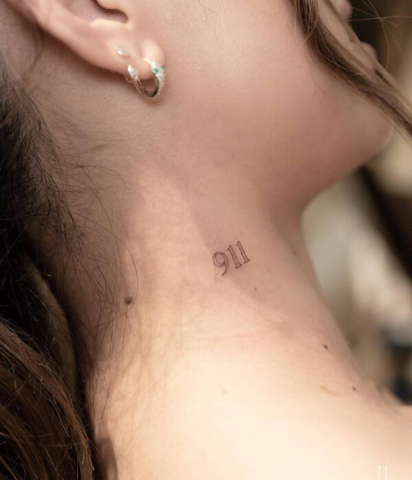 911 angle tattoo