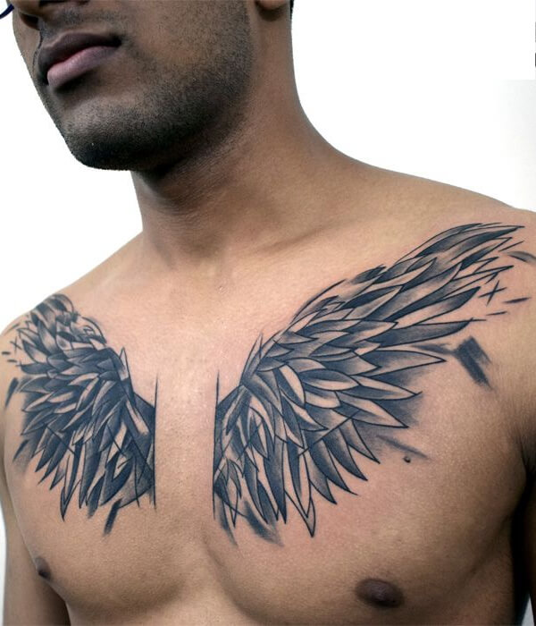 Abstract Wing Tattoo
