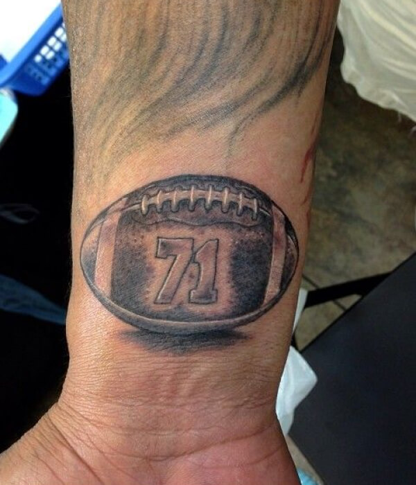 American football tattoo small