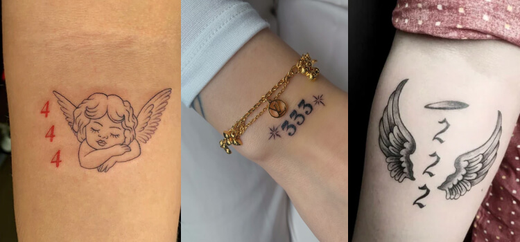 Angle number tattoo ideas