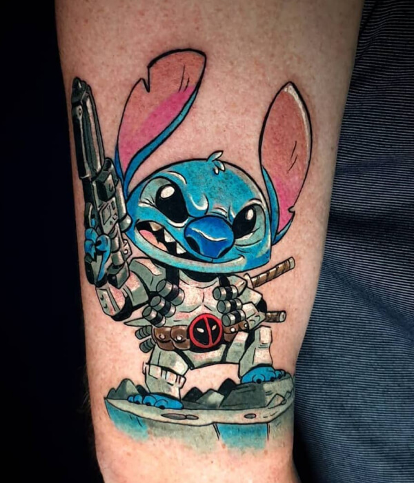 Big stitch tattoo