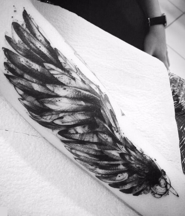 Dark Angel Wings Tattoo by munztattooer  Tattoogridnet