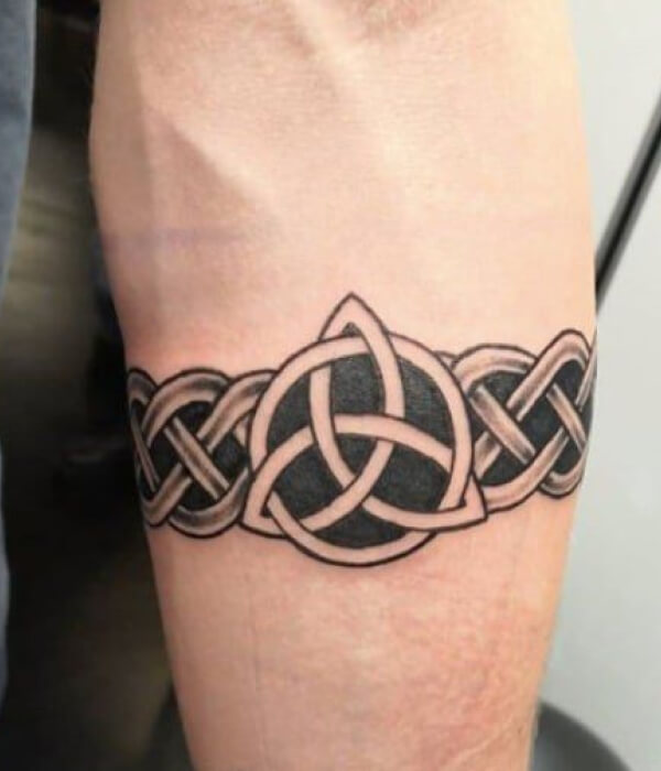 Steadfast Band Celtic Knot Tattoo Design  LuckyFish Inc and Tattoo Santa  Barbara