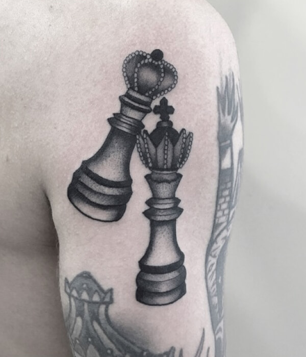 Chess King Queen Tattoo