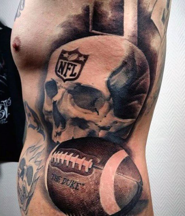 Classic American football tattoo